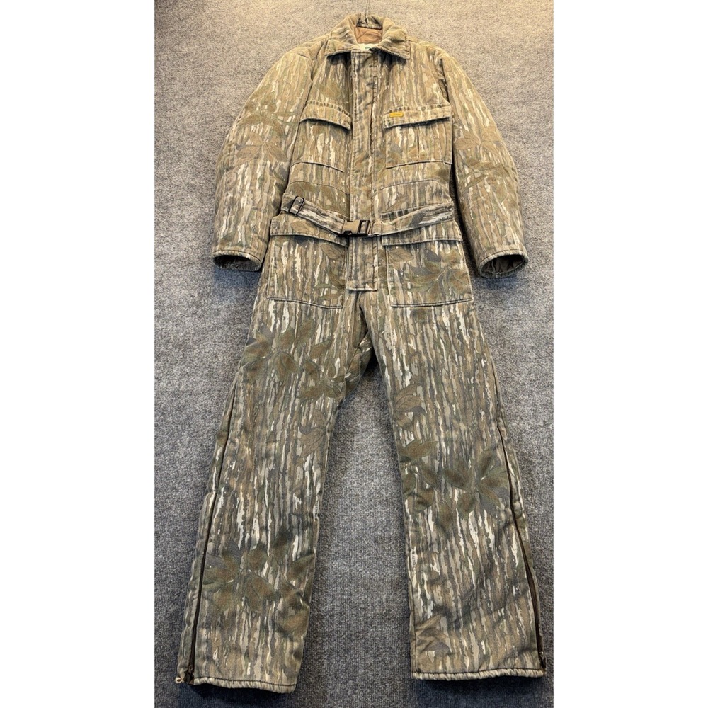 Vintage Duxbak Insulated Coveralls Men's M 38-40 Realtree Camo Hunting USA Made